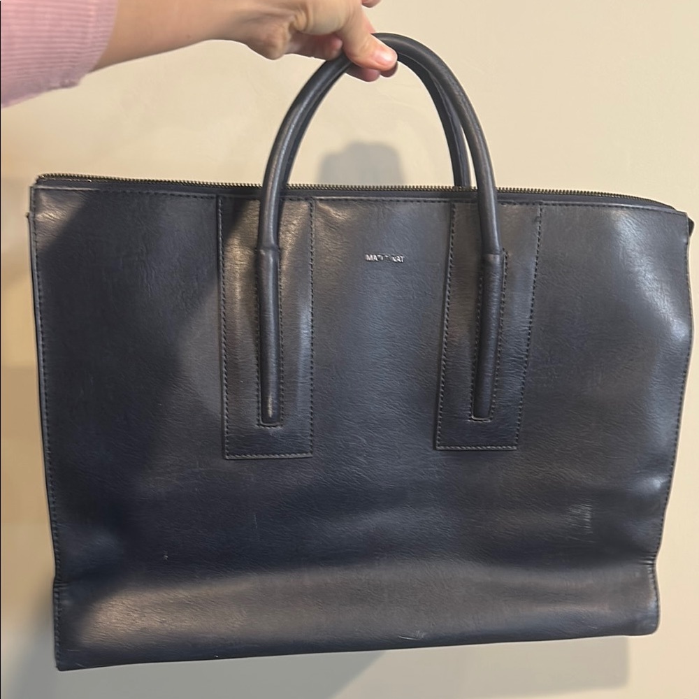 Matt & Nat Navy Blue Briefcase / Overnight Bag
